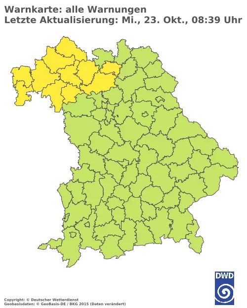 Aktuelle Wetterwarnungen für  Cham