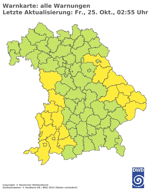 Aktuelle Wetterwarnungen für  Cham