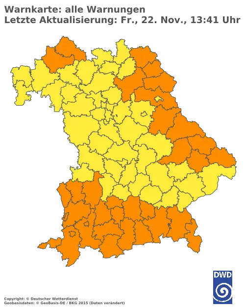 Aktuelle Wetterwarnungen für  Cham