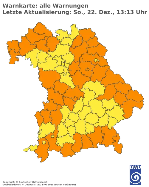 Aktuelle Wetterwarnungen für  Cham