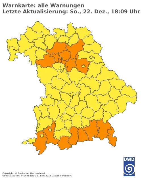 Aktuelle Wetterwarnungen für  Cham