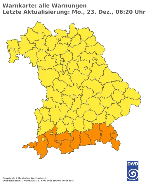 Aktuelle Wetterwarnungen für  Cham