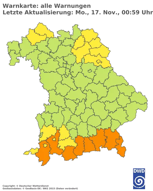 Aktuelle Wetterwarnungen für %region%