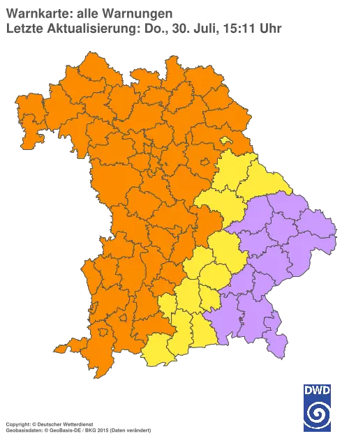 Aktuelle Wetterwarnungen für %region%